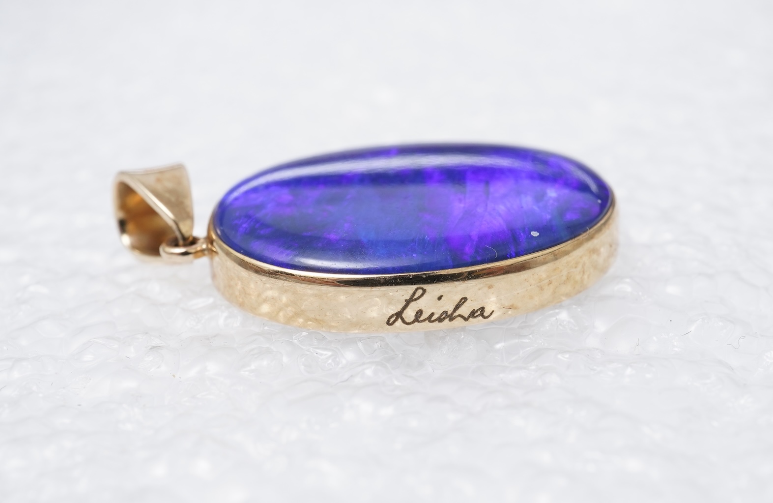 A black opal pendant